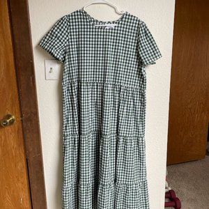 Tradlands Chalet Tiered Dress Evergreen Gingham